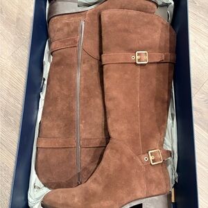 NEW!!! Cole Haan Chestnut Suede WATERPROOF Heeled Boots. Make offer😊